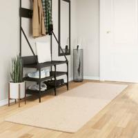 VidaXL Vloerkleed huarte laagpolig zacht wasbaar 80x250 cm beige