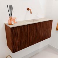 Toiletmeubel Mondiaz Joya Dlux | 90 cm | Meubelkleur Ruby | Faye wastafel Frappe Wasbak Midden | Zonder kraangat(en)