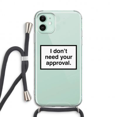 Don't need approval: iPhone 11 Transparant Hoesje met koord