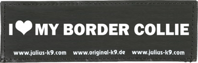 Julius-K9 label - I (L) my border collie