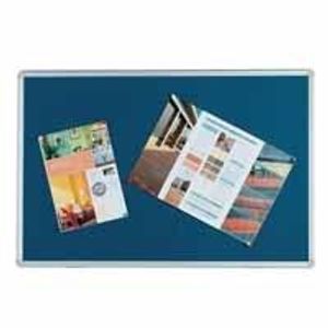 Q-CONNECT textielbord met aluminium frame 90 x 60 cm blauw