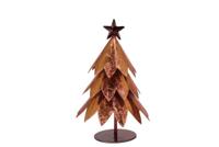 Scottish kerstboom licht bruin ijzer 18 cm