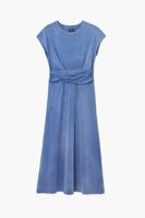 Gerimpelde midi-jurk - BLUE - S