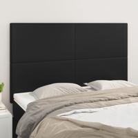 Hoofdborden 4 st 72x5x78/88 cm kunstleer zwart