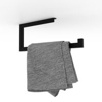 Looox Rail Handdoekhouder - 35cm - zwart mat wroll35mz