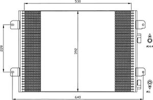 Condensor, airconditioning 35542