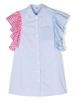 MSGM Kids chemise rayée à carreaux - Blanc - thumbnail