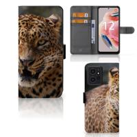 Xiaomi Redmi Note 12 4G | Telefoonhoesje | Met pasjeshouder | Luipaard