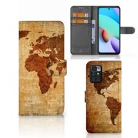 Xiaomi Redmi 10 | Flip Cover | Wereldkaart