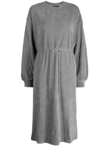 tout a coup robe mi-longue à logo brodé - Gris