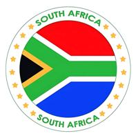 Viltjes met Zuid-Afrika vlag opdruk