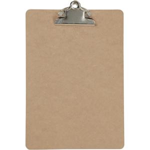 Clipboard/klembord/memobord voor documenten - hardboard - A5 formaat - met stevige klem