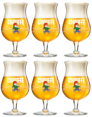 La Chouffe Bierglazen - 330 ml - 6 stuks