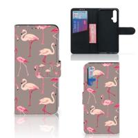 Honor 20 | Telefoonhoesje | Met pasjeshouder | Flamingo