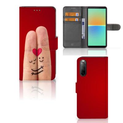 Sony Xperia 10 IV | Wallet Case | met Pasjes | Liefde - Origineel Romantisch Cadeau