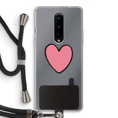 Hartje: OnePlus 8 Transparant Hoesje met koord