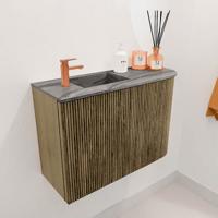 Toiletmeubel Mondiaz Joya Dlux | 61.6 cm | Meubelkleur Dusk | Faye wastafel Sombra Wasbak Links | 1 kraangat