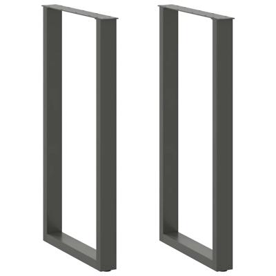 Bartafelpoten 2 st U-vormig 60x(110-111) cm staal antraciet