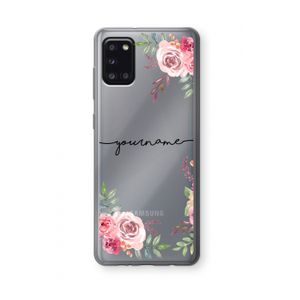Rozen: Samsung Galaxy A31 Transparant Hoesje