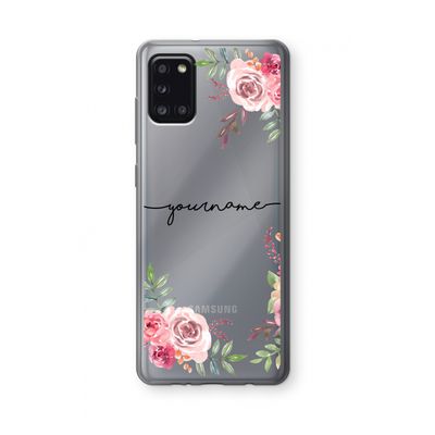 Rozen: Samsung Galaxy A31 Transparant Hoesje