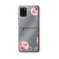 Rozen: Samsung Galaxy A31 Transparant Hoesje