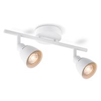 Moderne LED Opbouwspot AKA - Wit - 32/9/16.5cm - 2 lichts plafondspot - gemaakt van metaal - voor Woonkamer en Slaapkamer