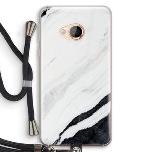 Elegante marmer: HTC U Play Transparant Hoesje met koord
