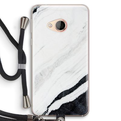 Elegante marmer: HTC U Play Transparant Hoesje met koord