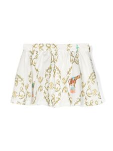 Roberto Cavalli Junior graphic-print skirt - Blanc