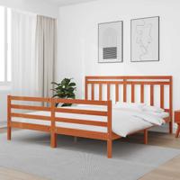 Bedframe met hoofdeinde 2 pcs Wasbruin 180 x 200 cm