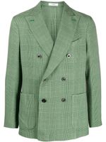 Boglioli blazer en soie à carreaux - Vert