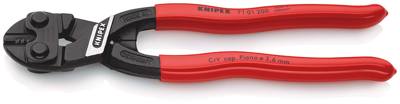 Knipex CoBolt® compacte boutensnijtang | Kunststof bekleed | Zwart geatramenteerd | Lengte 200 mm - 71 01 200 SB