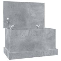 vidaXL Opbergbox 50x30x28 cm bewerkt hout betongrijs - thumbnail