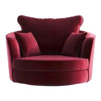 NADUVI Collection Vendôme Draaibare Fauteuil - Velvet - Bordeaux