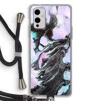 Pastel zwart: OnePlus 9 Transparant Hoesje met koord Pastel zwart: OnePlus 9 Transparant Hoesje met koord