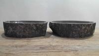 Doppelwaschbecken Flussstein RL250315AB, 58x40x15 cm