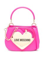 Love Moschino mini sac cabas à main à logo émaillé - Rose