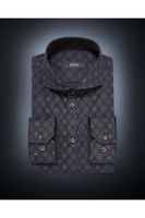 Desoto Luxury Line Slim Fit Jersey shirt grijs/zwart, Motief