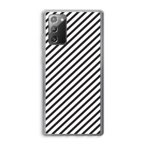 Strepen zwart-wit: Samsung Galaxy Note 20 / Note 20 5G Transparant Hoesje