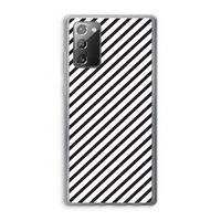 Strepen zwart-wit: Samsung Galaxy Note 20 / Note 20 5G Transparant Hoesje