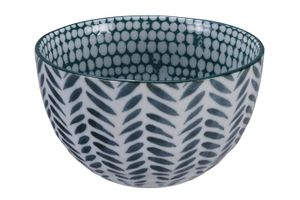 Keramische Kom voor Ramen - Tokyo Design Studio - Groen/Witte 750ml - 15 x 8,5cm