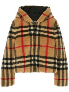 Burberry veste molletonnée à motif Vintage Check - Marron