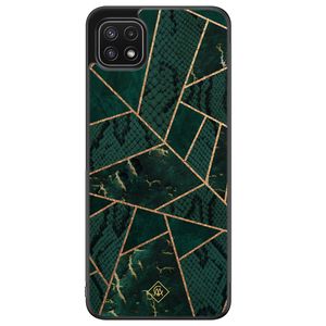 Samsung Galaxy A22 5G hoesje - Abstract groen