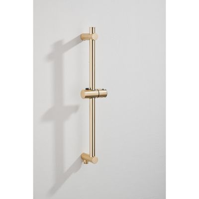 Saniclear Plus douche glijstang met wateraansluiting 60cm Geborsteld messing - mat goud