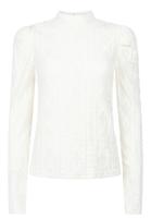 Aaiko Ivona Argyle Pes 133 T-shirt Lange Mouw 114300 Les Blancs