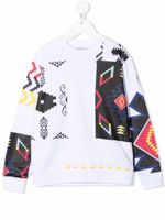 Marcelo Burlon County Of Milan Kids sweat à design patchwork - Blanc - thumbnail