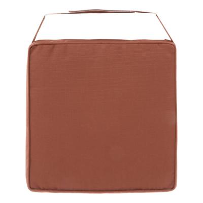 Hespiride Stoelkussen Gerona - 40 x 40 cm - terracotta - polyester - tuinkussen - met klittenband