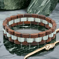 K2 Himalaya (Rood Sandelhout) - Houten armband