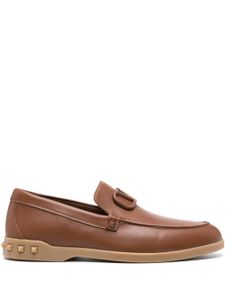 Valentino Garavani mocassins Leisure Flows en cuir - Marron