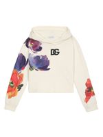 Dolce & Gabbana Kids hoodie en coton à fleurs - Tons neutres